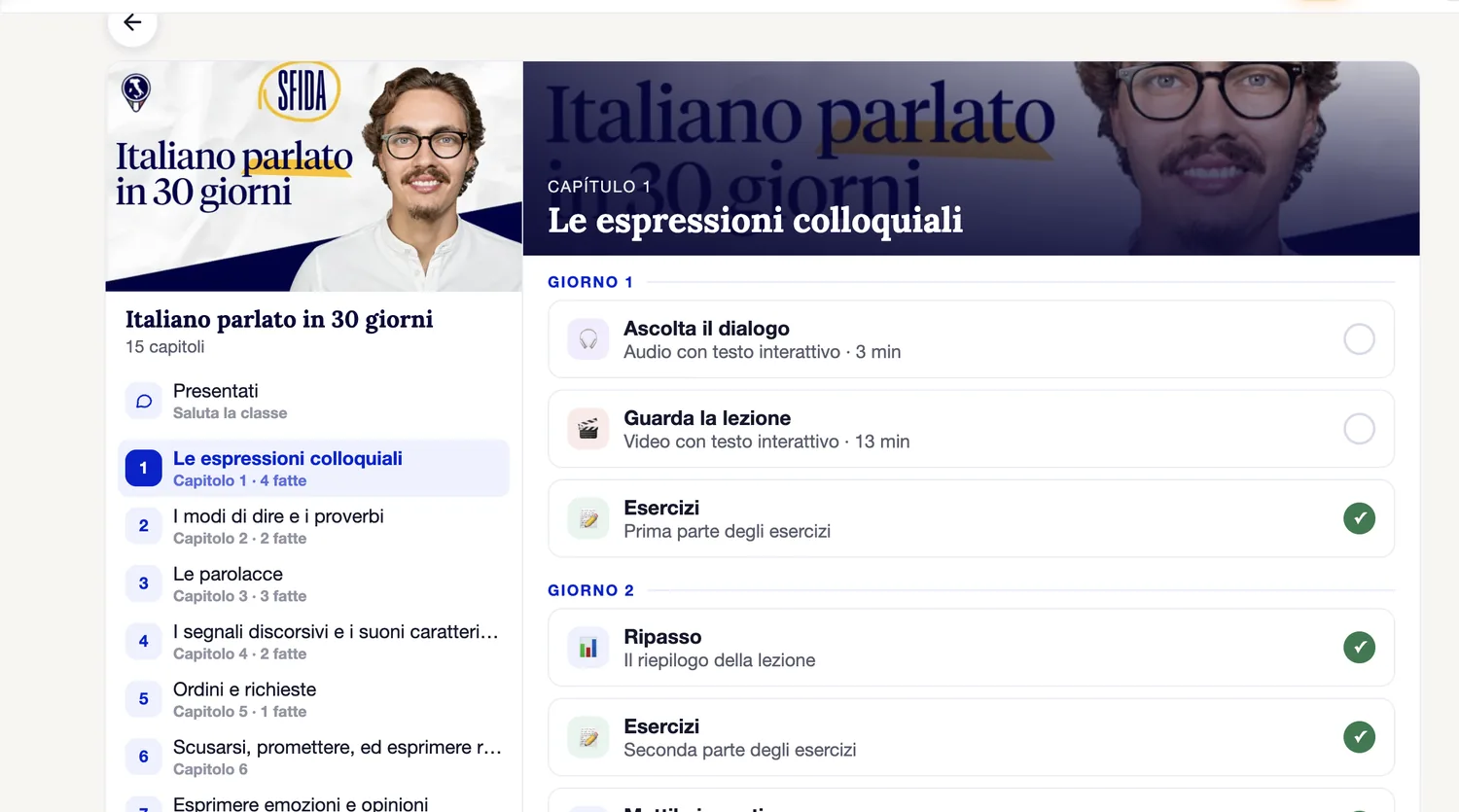 La sfida Italiano parlato in 30 giorni dentro Italiano Vivo, sul computer